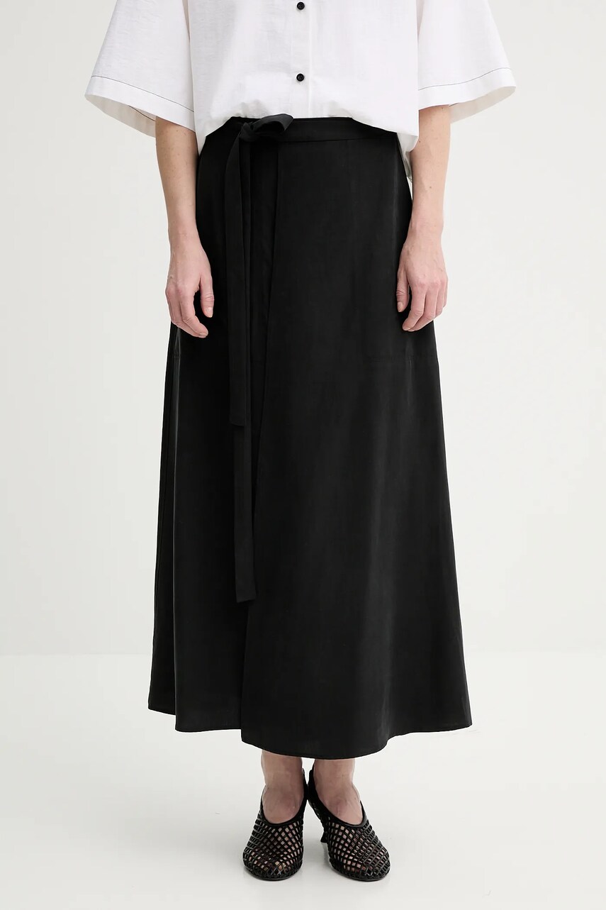 Marc O'Polo fusta culoarea negru, midi, evazati, 504122420059