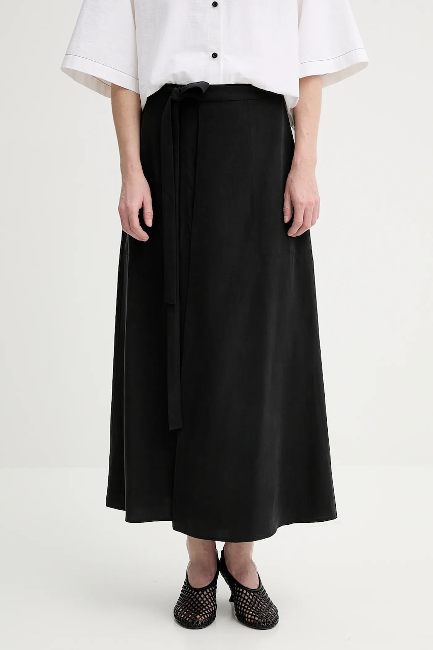 Marc O'Polo fustă culoarea negru, midi, evazati, 504122420059