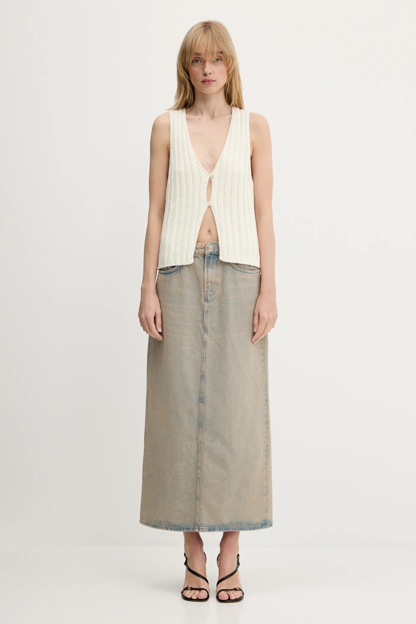 Τζιν φούστα Samsoe Samsoe Saelsie Long φωτογραφία