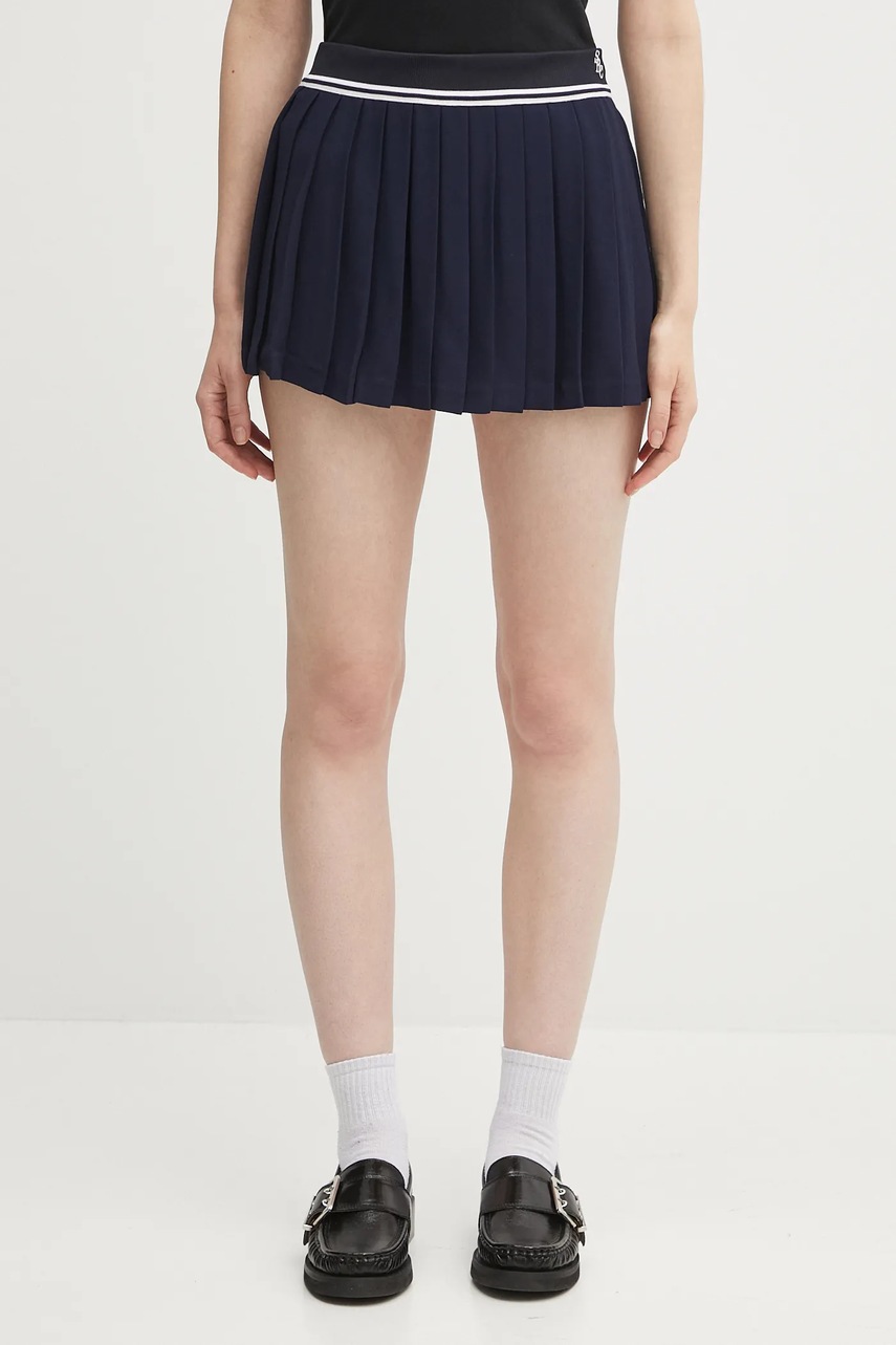 Sporty & Rich fustă Src Logo Abigail culoarea albastru marin, mini, evazati, SK012602302BL106