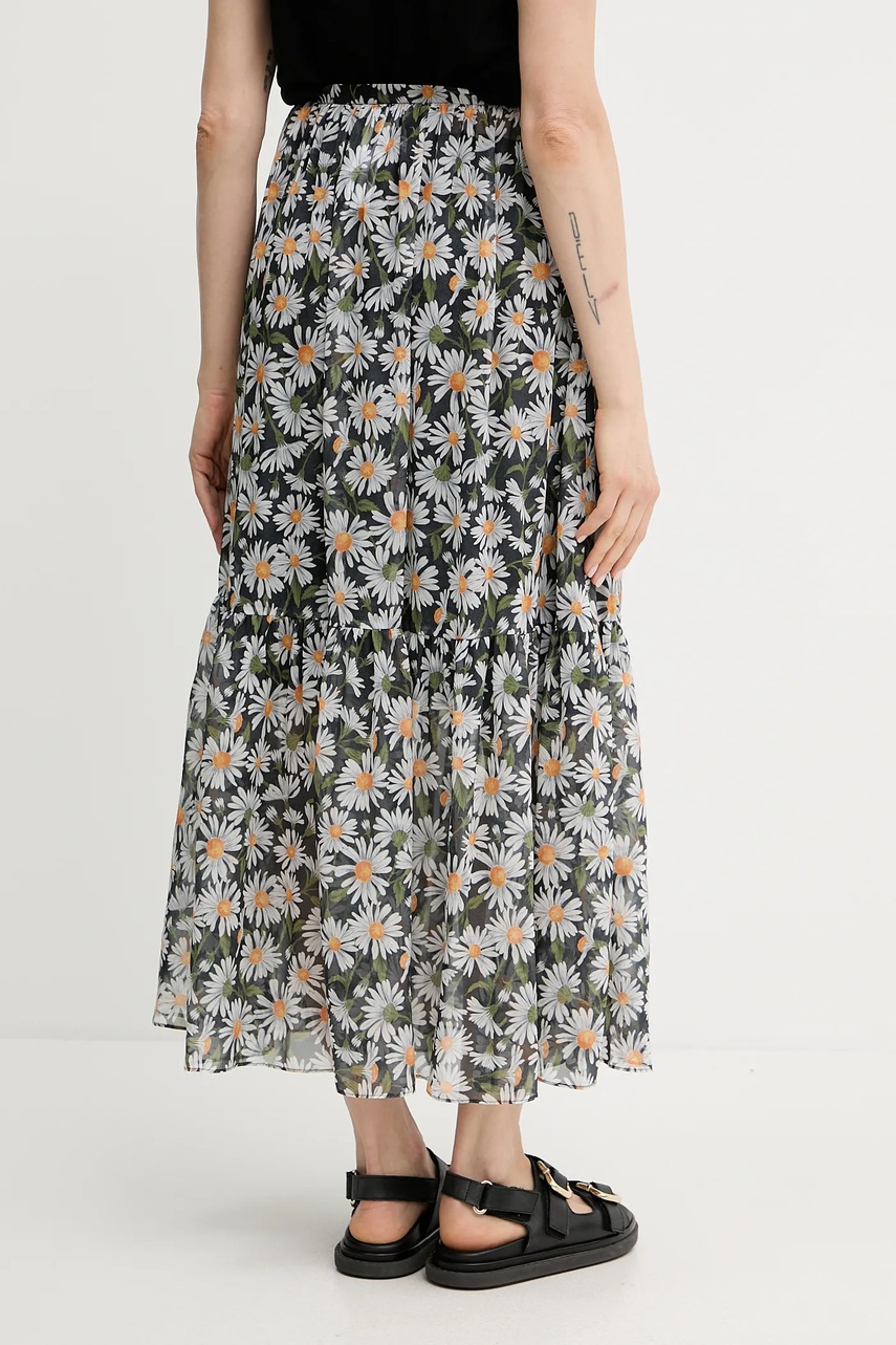 Μεταξωτή φούστα Weekend Max Mara χρώμα: μαύρο, 2515101013600 φωτογραφία