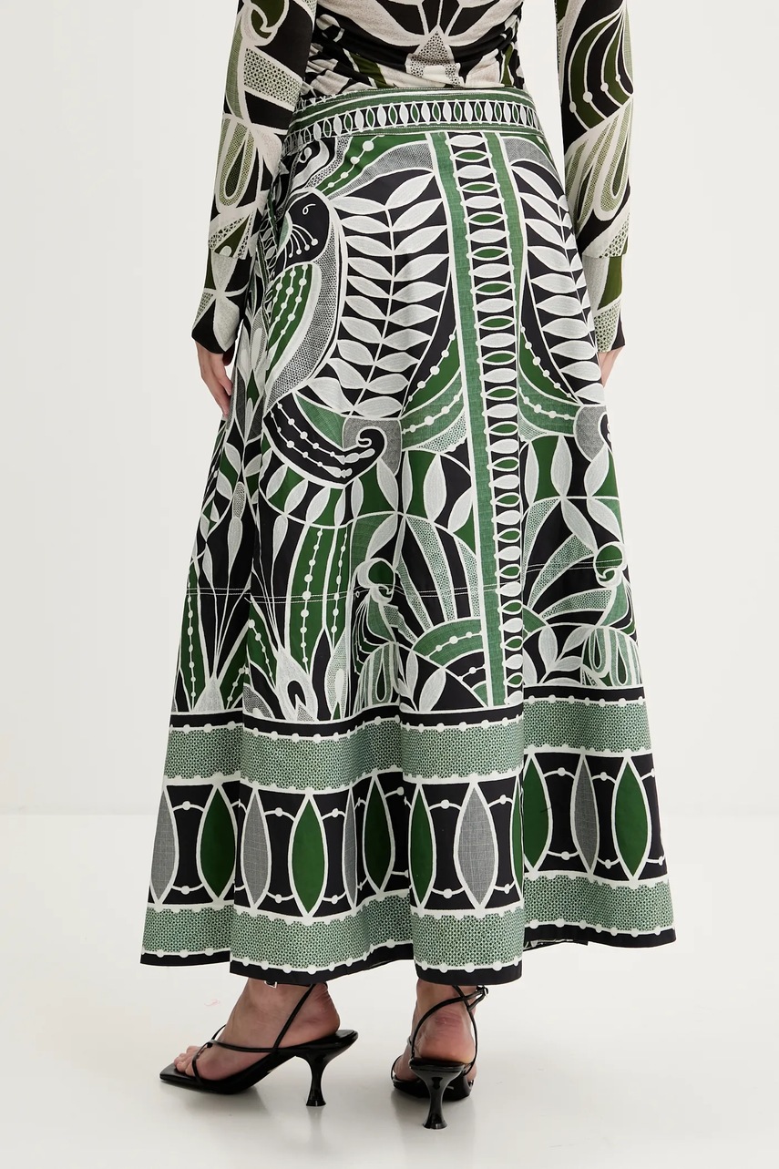 Βαμβακερή φούστα Farm Rio χρώμα: πράσινο, 328629 φωτογραφία