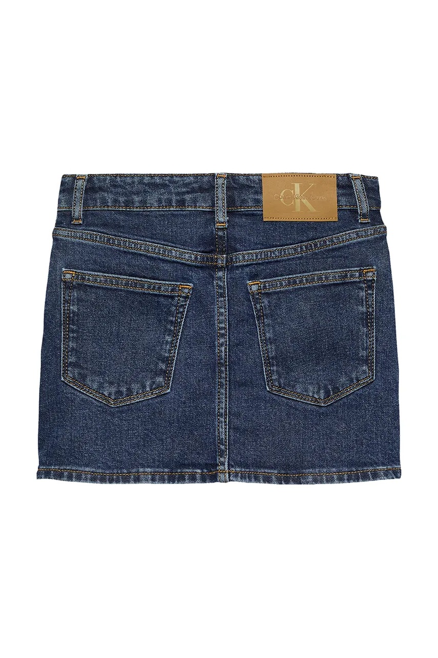 Calvin Klein Jeans gyerek farmer szoknya sötétkék, mini, egyenes, IG0IG02717 termék 2. képe