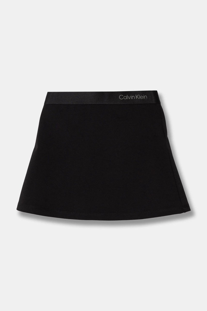 Levně Dětská sukně Calvin Klein Jeans černá barva, mini, áčková, IG0IG02784