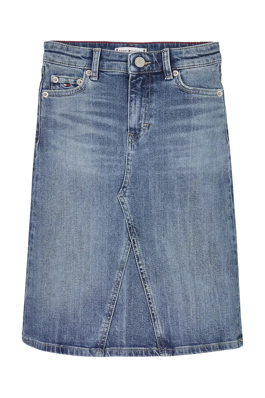 Дитяча джинсова спідниця Tommy Hilfiger mini пряма KG0KG08286