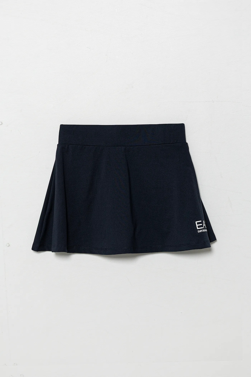 Детская юбка EA7 Emporio Armani цвет синий mini расклешённая 7G000109 AF12509 Детская юбка EA7 Emporio Armani цвет синий mini расклешённая 7G000109 AF12509