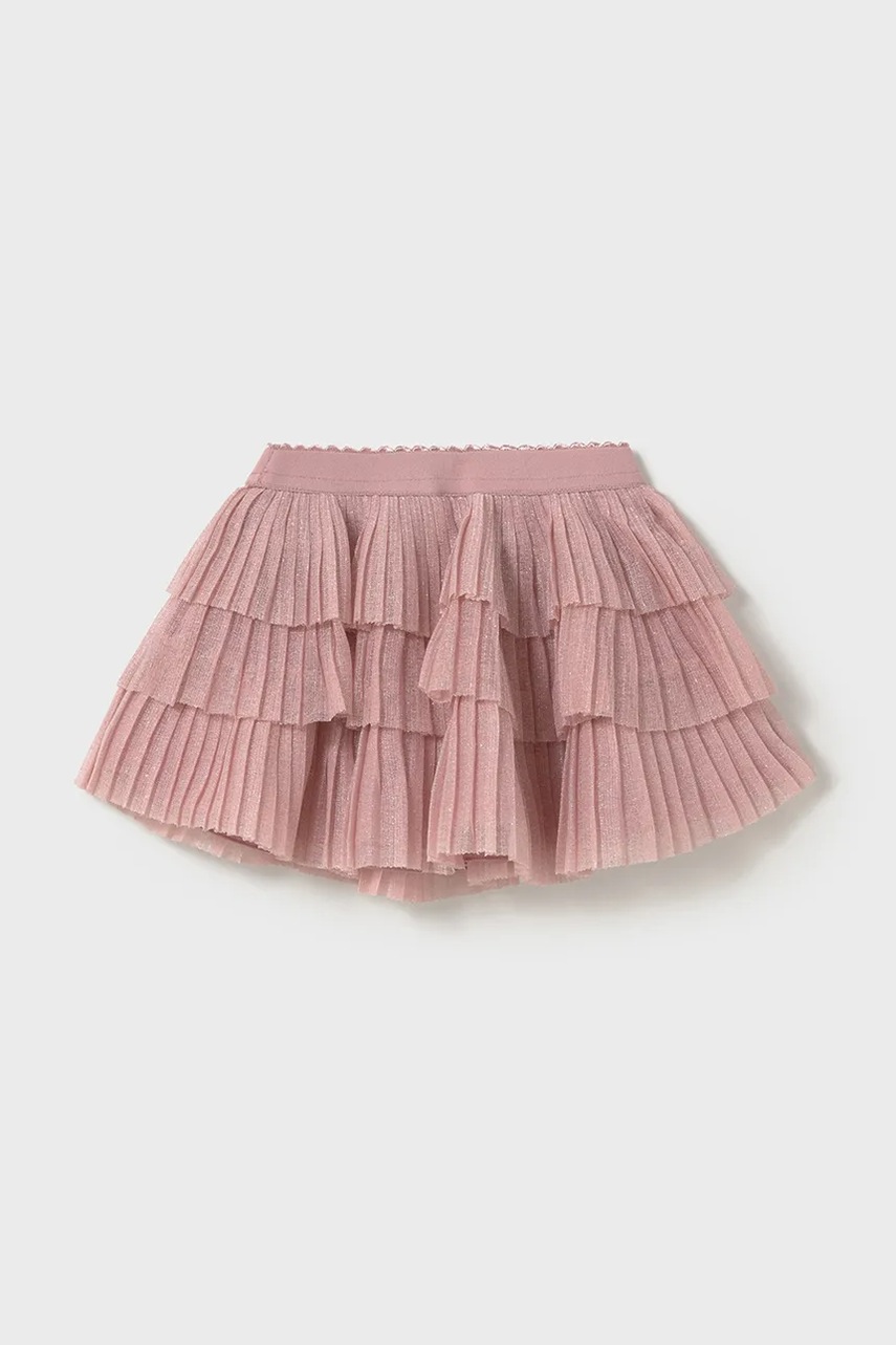 Детская юбка Mayoral цвет розовый mini расклешённая 1901