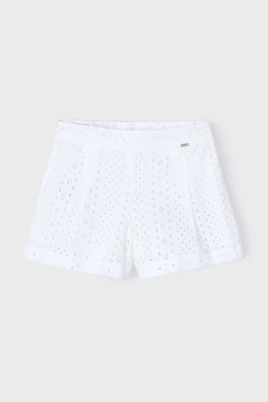 Mayoral pantaloni scurți din bumbac pentru copii culoarea alb, 3285 Mayoral pantaloni scurți din bumbac pentru copii culoarea alb, 3285