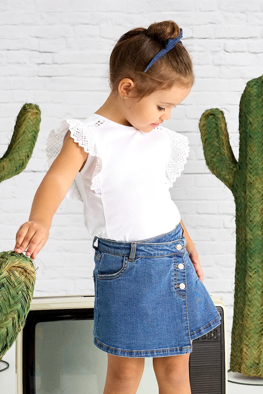 Mayoral fusta denim pentru copii mini, drept, 3902