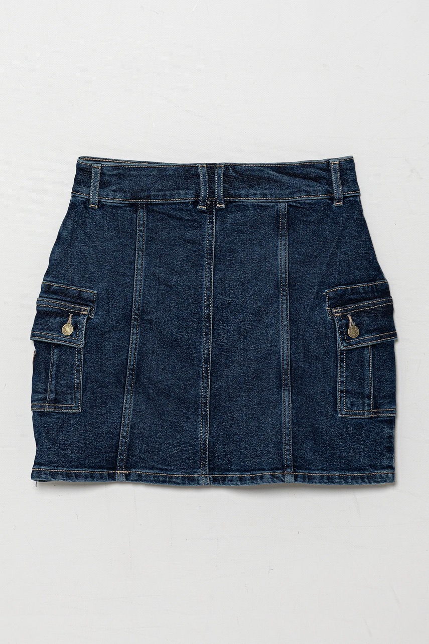 Детская джинсовая юбка Guess цвет синий mini прямая J5GD07 D5NK0