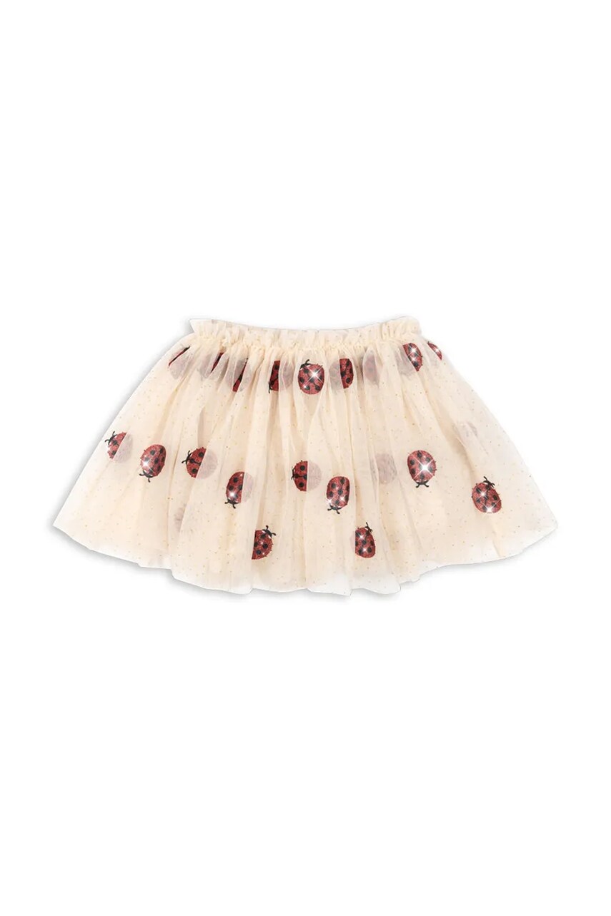 Konges Sløjd fusta fete FAYETTE SKIRT culoarea bej, mini, evazati, KS102426