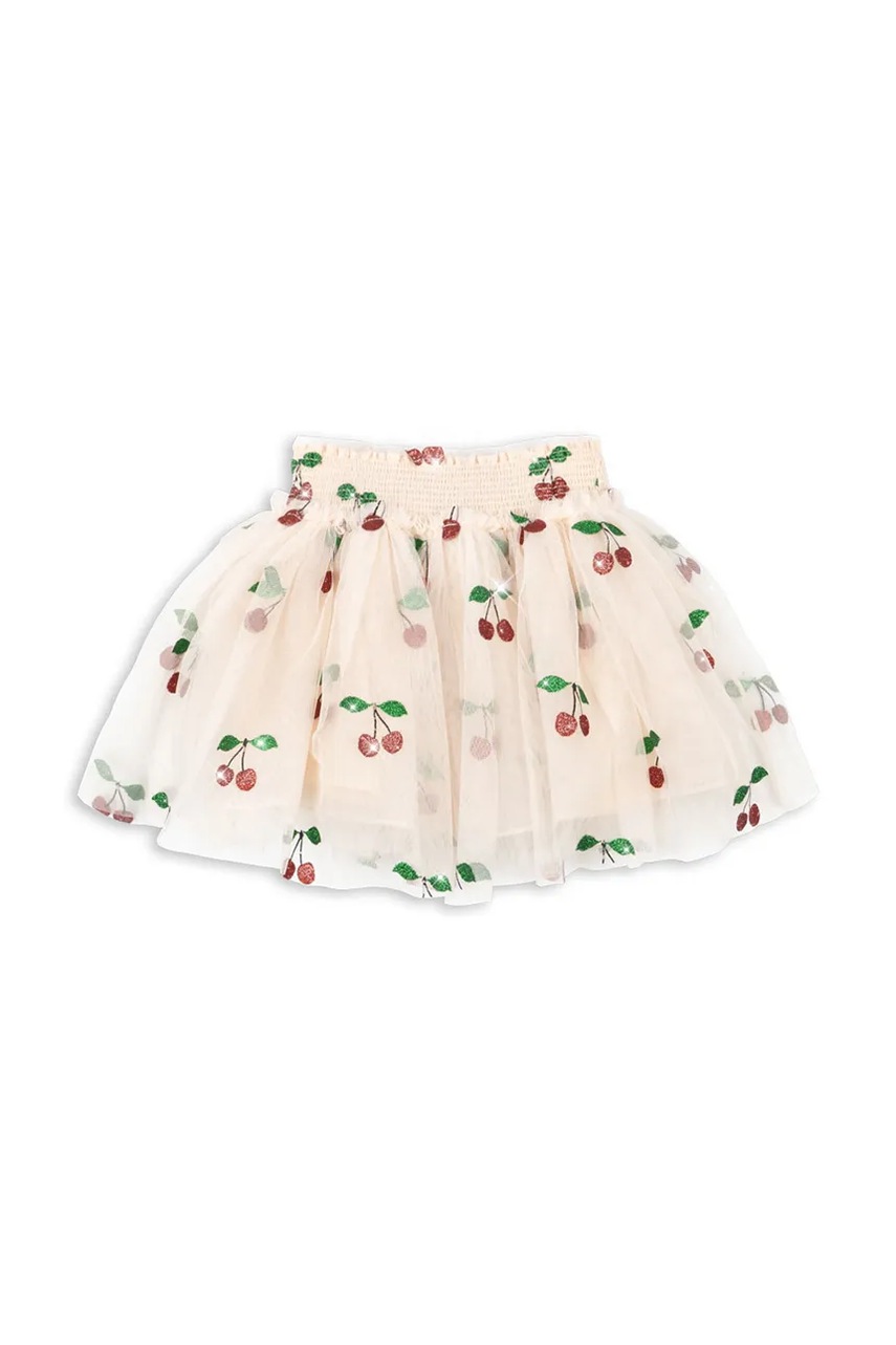 Юбка Konges Sløjd TULLIE SMOCK SKIRT цвет бежевый mini расклешённая KS103186