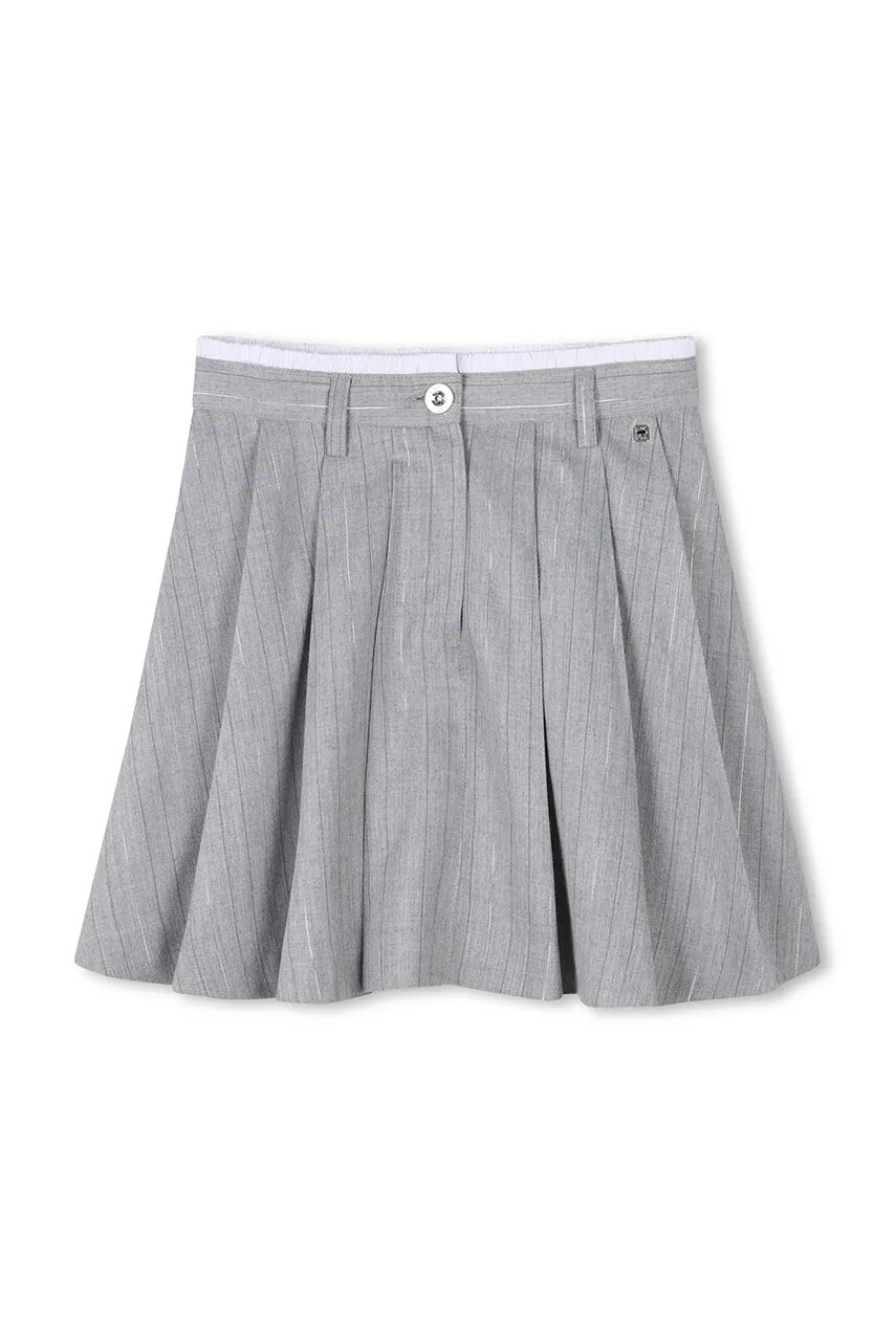 Dkny fusta culoarea gri, mini, evazati, D62266