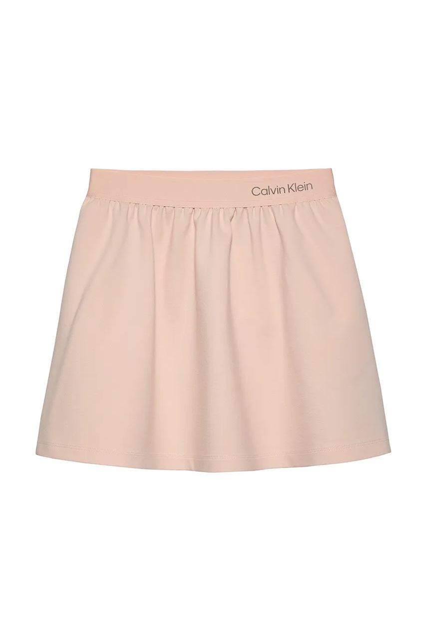 Levně Dětská sukně Calvin Klein Jeans růžová barva, mini, áčková, IG0IG02895