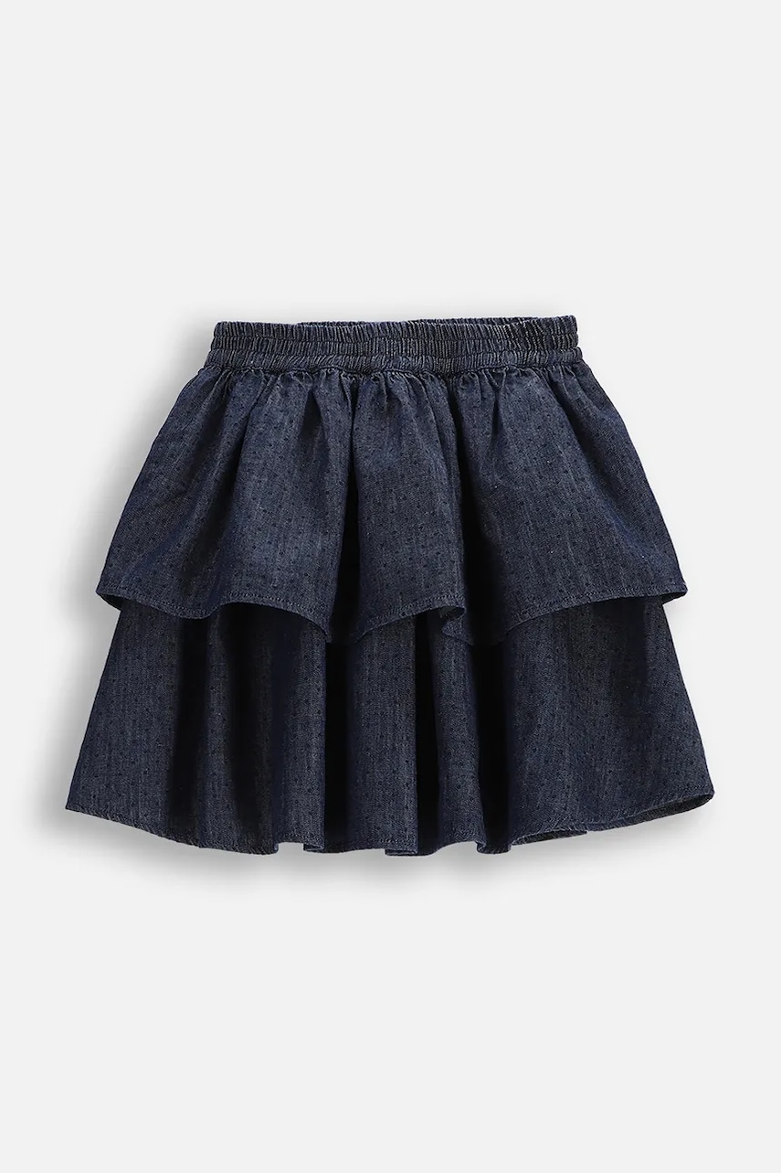 Coccodrillo fusta denim pentru copii culoarea albastru marin, mini, evazati, COSMIC GIRL KIDS