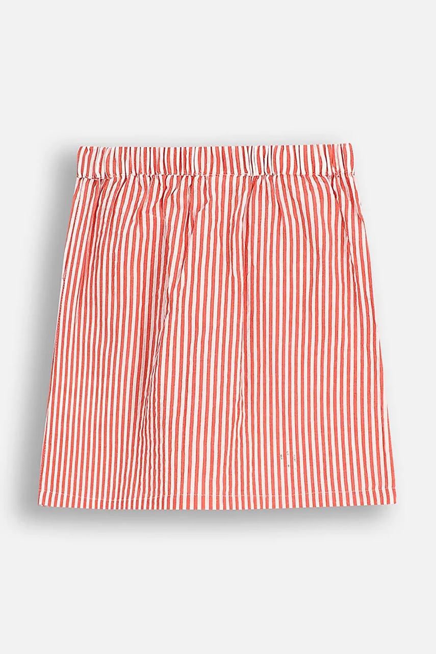Хлопковая юбка Coccodrillo цвет красный mini прямая HOLIDAY SPLASH GIRL JUNIOR