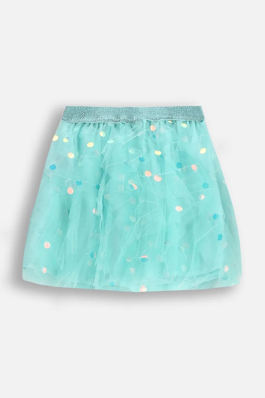 Детская юбка Coccodrillo цвет бирюзовый mini расклешённая INSIDE OCEAN GIRL KIDS Детская юбка Coccodrillo цвет бирюзовый mini расклешённая INSIDE OCEAN GIRL KIDS