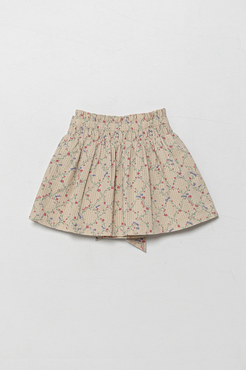 Детская хлопковая юбка United Colors of Benetton цвет бежевый mini расклешённая 40VFG0013