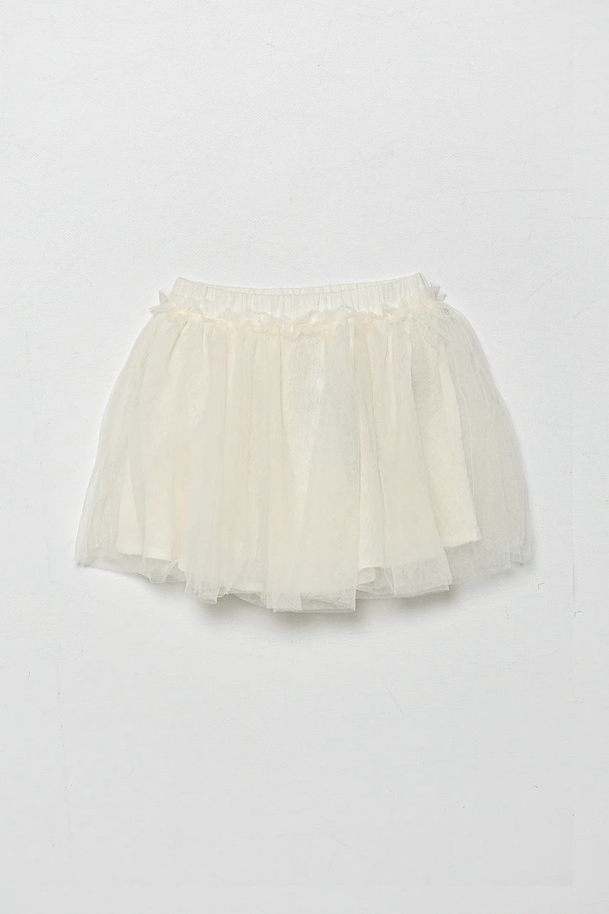 Детская юбка United Colors of Benetton цвет бежевый mini расклешённая 4XTGG0011 Детская юбка United Colors of Benetton цвет бежевый mini расклешённая 4XTGG0011