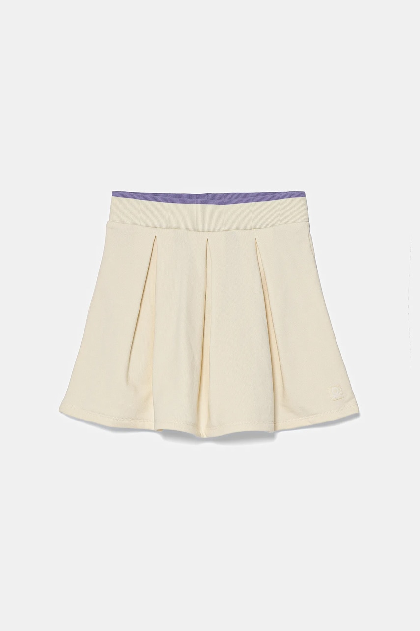 United Colors of Benetton fustă fete culoarea bej, mini, evazati, 32N4C0007