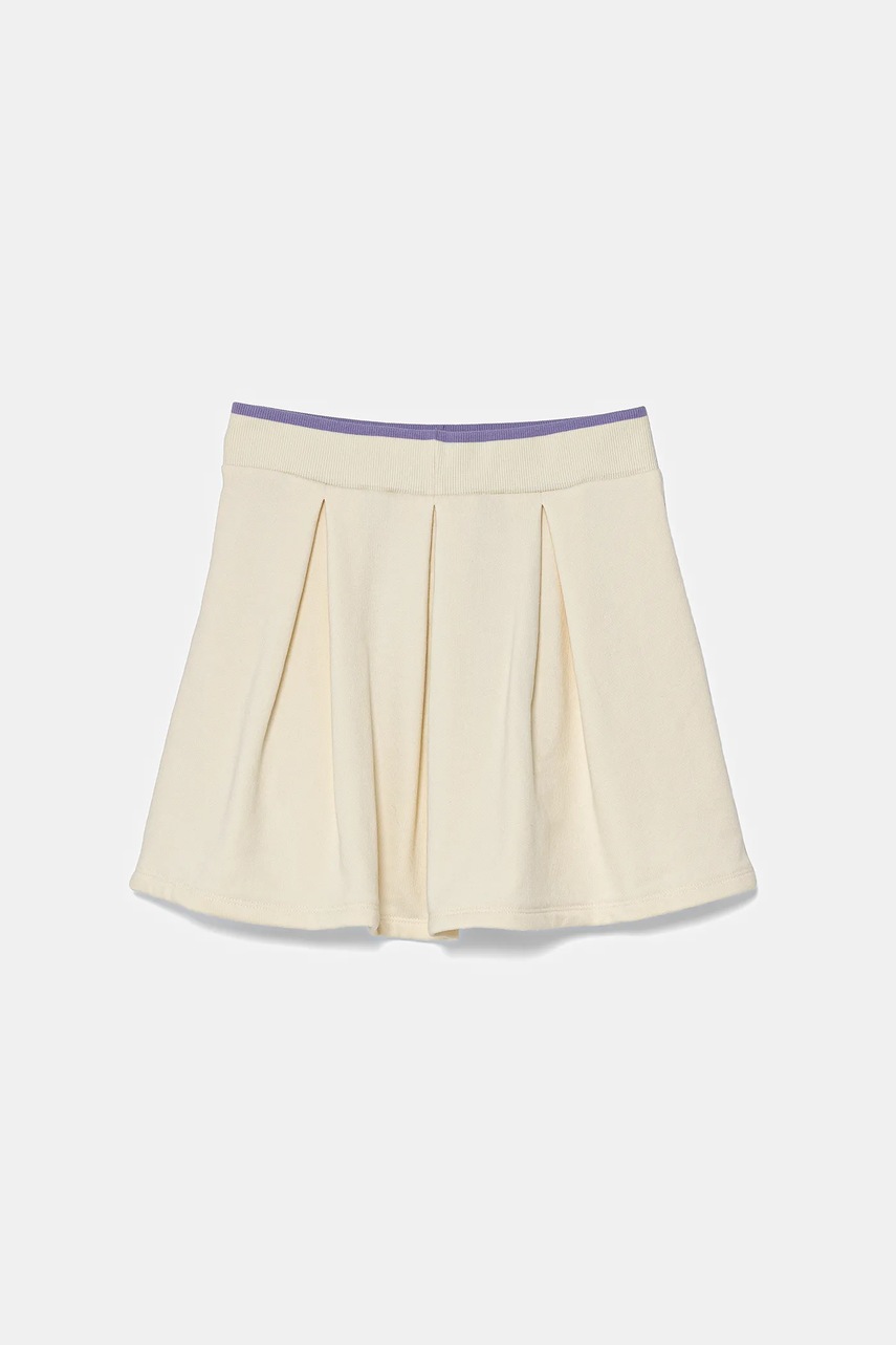 Детская юбка United Colors of Benetton цвет бежевый mini расклешённая 32N4C0007 Детская юбка United Colors of Benetton цвет бежевый mini расклешённая 32N4C0007