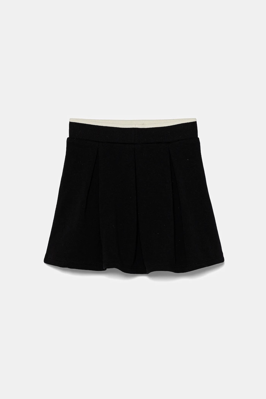 Детская юбка United Colors of Benetton цвет чёрный mini расклешённая 32N4C0007 Детская юбка United Colors of Benetton цвет чёрный mini расклешённая 32N4C0007