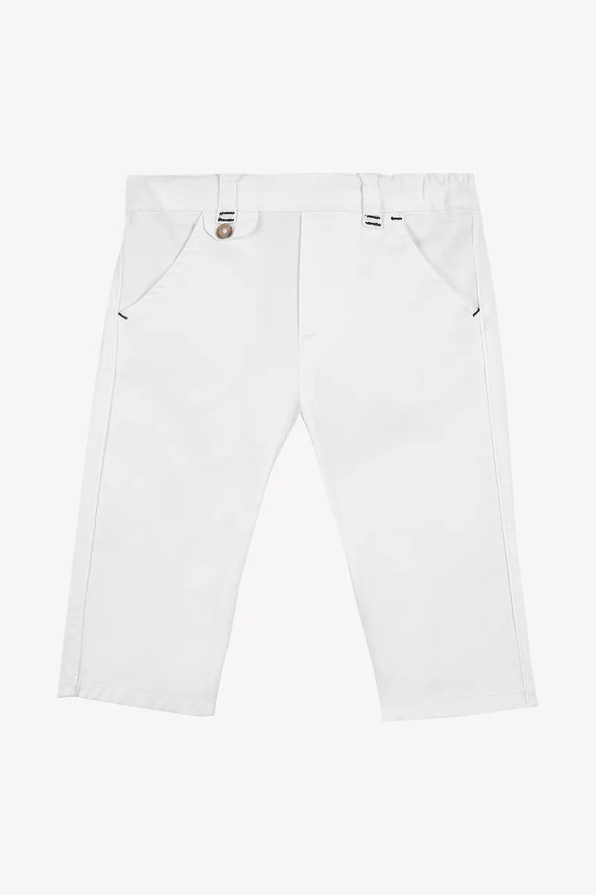 Tartine et Chocolat pantaloni bebe culoarea alb, neted, CA22041