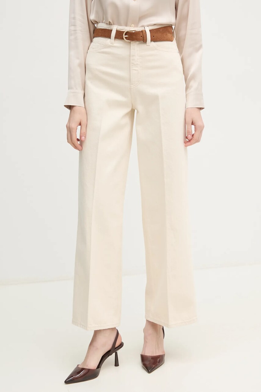 Levně Džíny Calvin Klein dámské, béžová barva, K20K208018