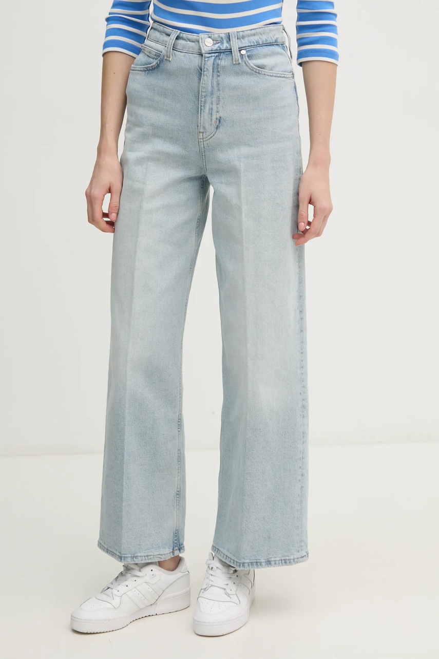 Levně Džíny Calvin Klein dámské, modrá barva, K20K208023