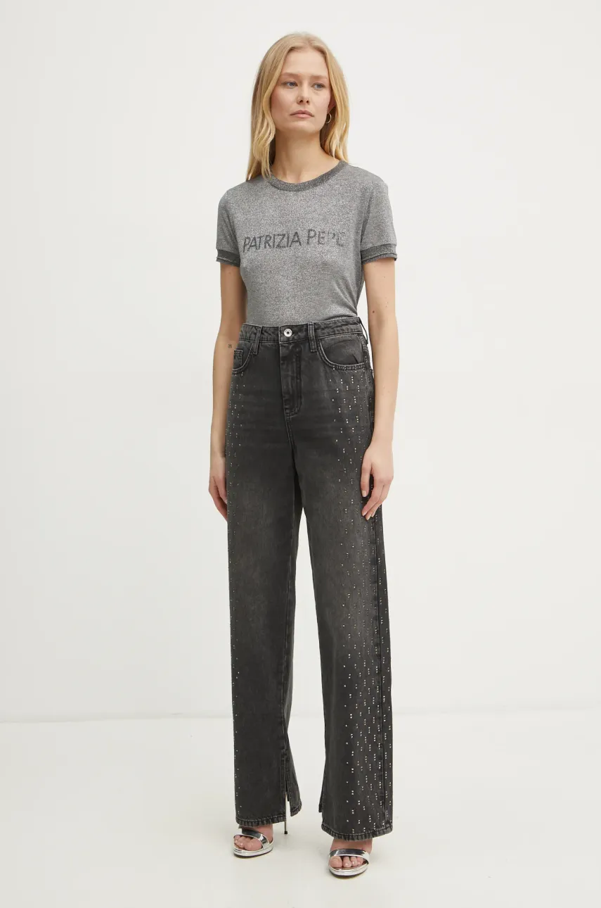 Хлопковые джинсы Patrizia Pepe высокая посадка 8P0662 D097S Хлопковые джинсы Patrizia Pepe высокая посадка 8P0662 D097S