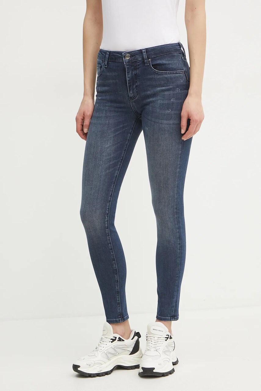 Levně Džíny Armani Exchange dámské, modrá barva, XW000129 AF11969