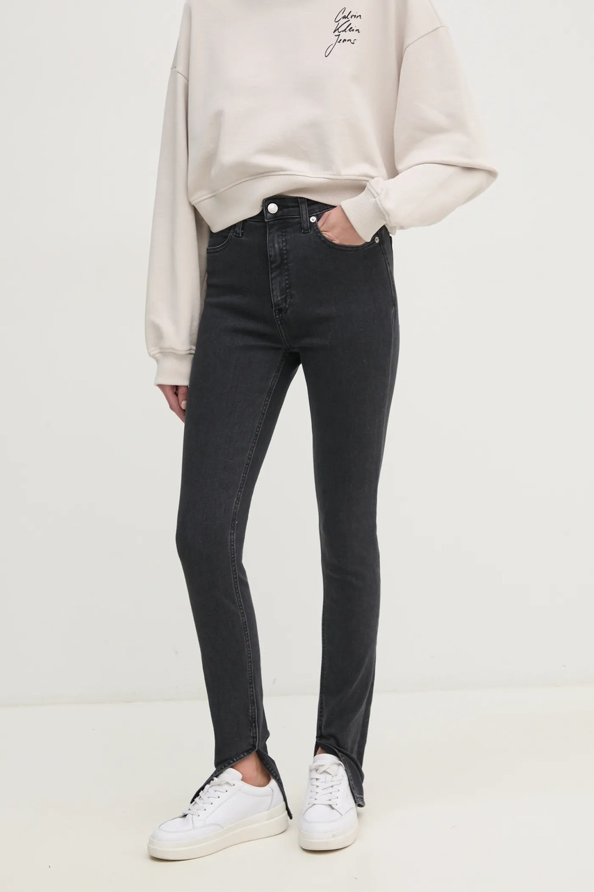 

Дънки Calvin Klein Jeans в черно J20J224485, Черен