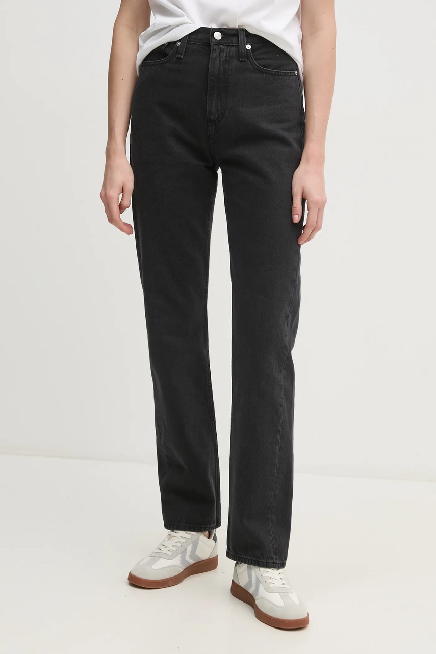 Levně Džíny Calvin Klein Jeans dámské, high waist, J20J224505