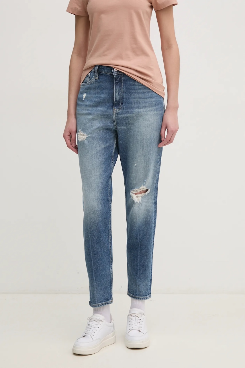 Levně Džíny Calvin Klein Jeans dámské, high waist, J20J224513