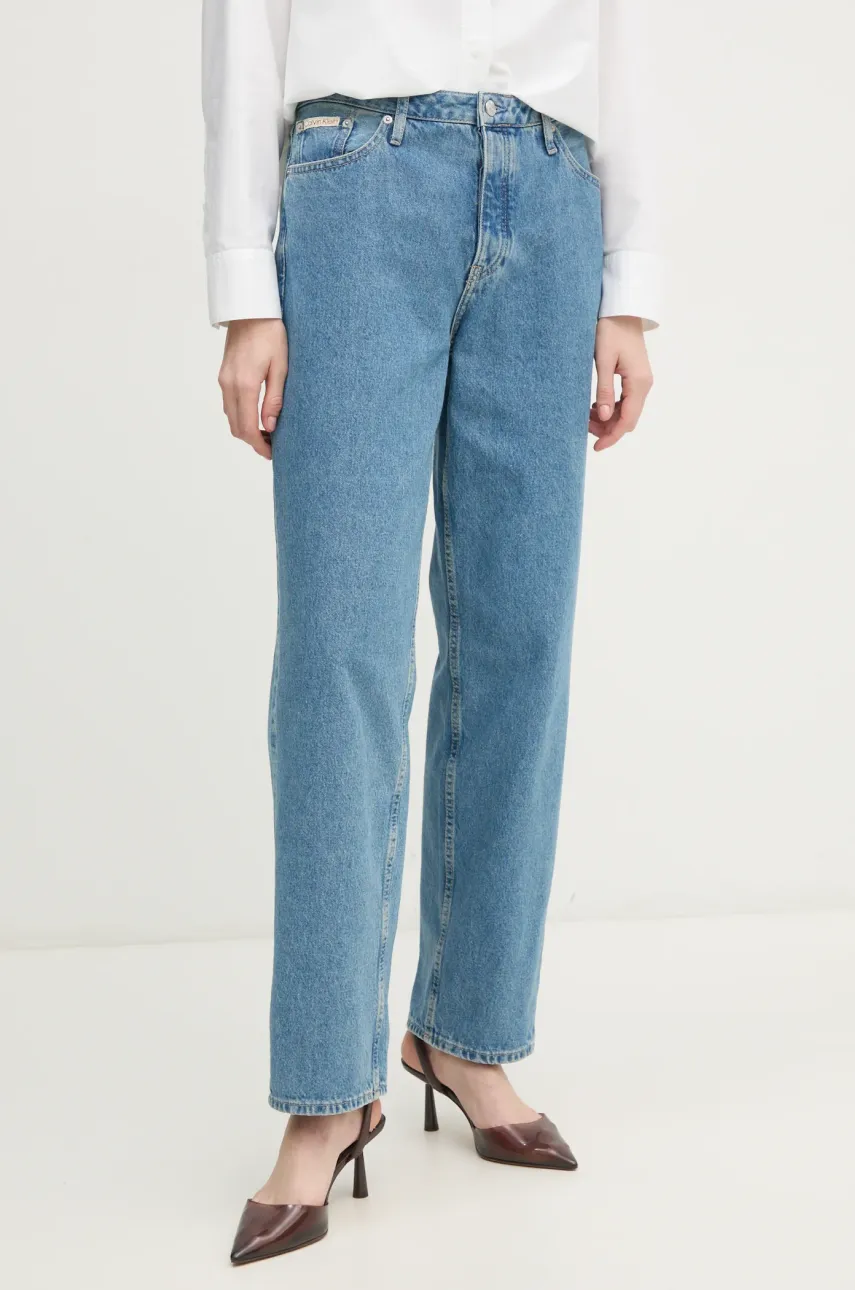 Džíny Calvin Klein Jeans dámské, high waist, J20J224552