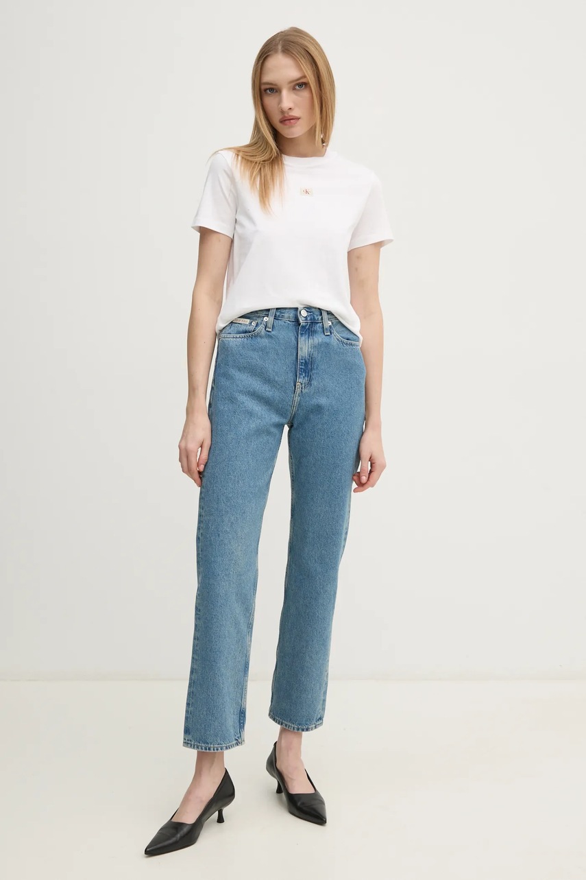 Levně Džíny Calvin Klein Jeans dámské, high waist, J20J224996