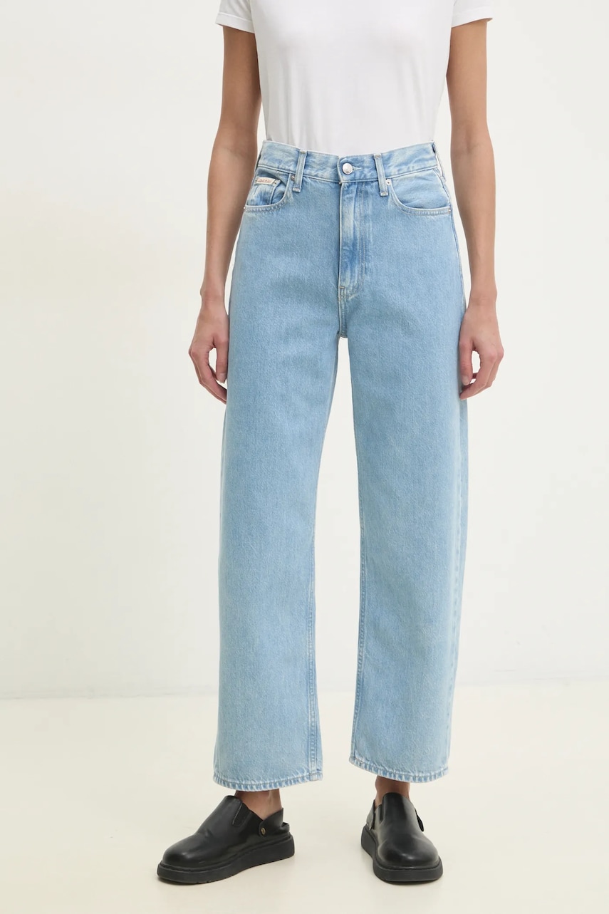 Levně Džíny Calvin Klein Jeans dámské, high waist, J20J225006