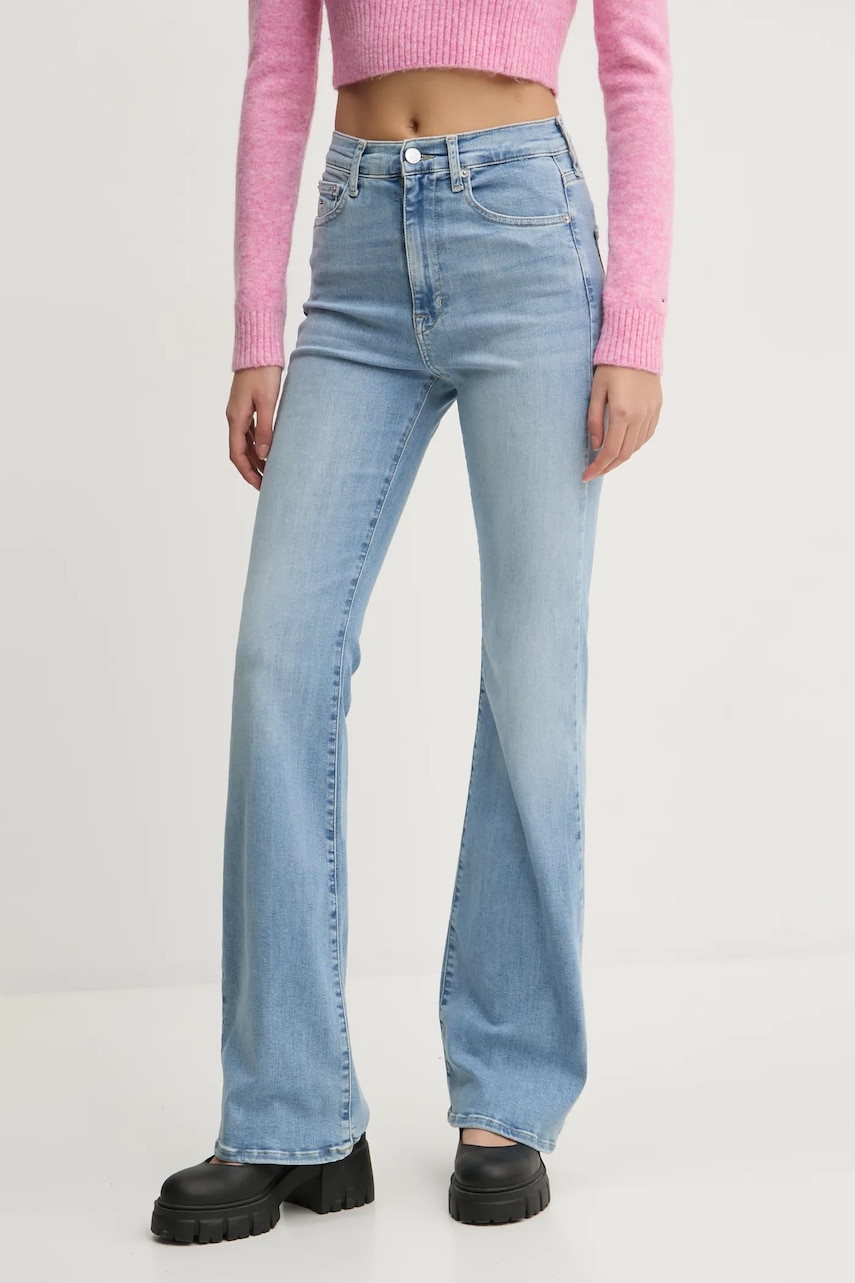 Tommy Jeans jeans femei high waist, DW0DW19568 Tommy Jeans jeans femei high waist, DW0DW19568