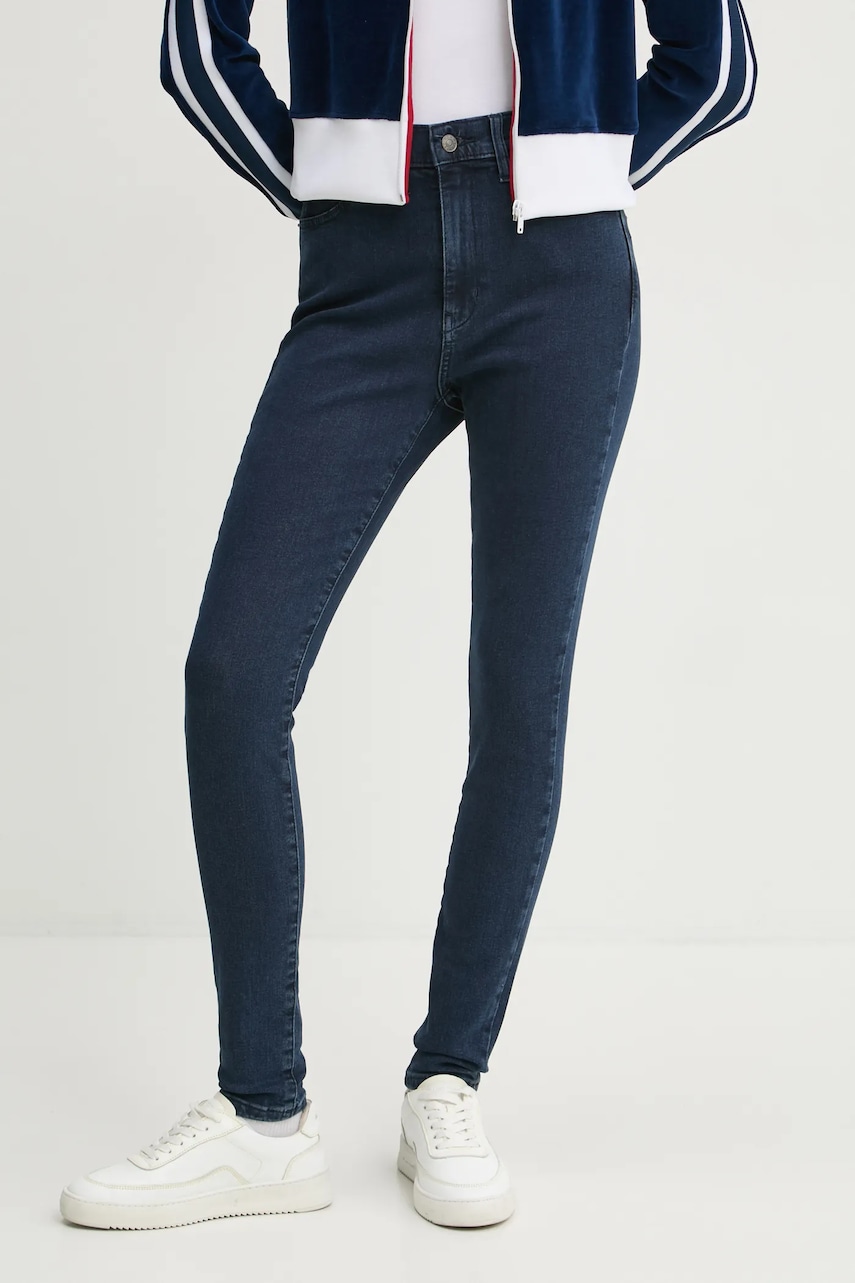 Tommy Jeans jeans femei, culoarea bleumarin, DW0DW20217 Tommy Jeans jeans femei, culoarea bleumarin, DW0DW20217