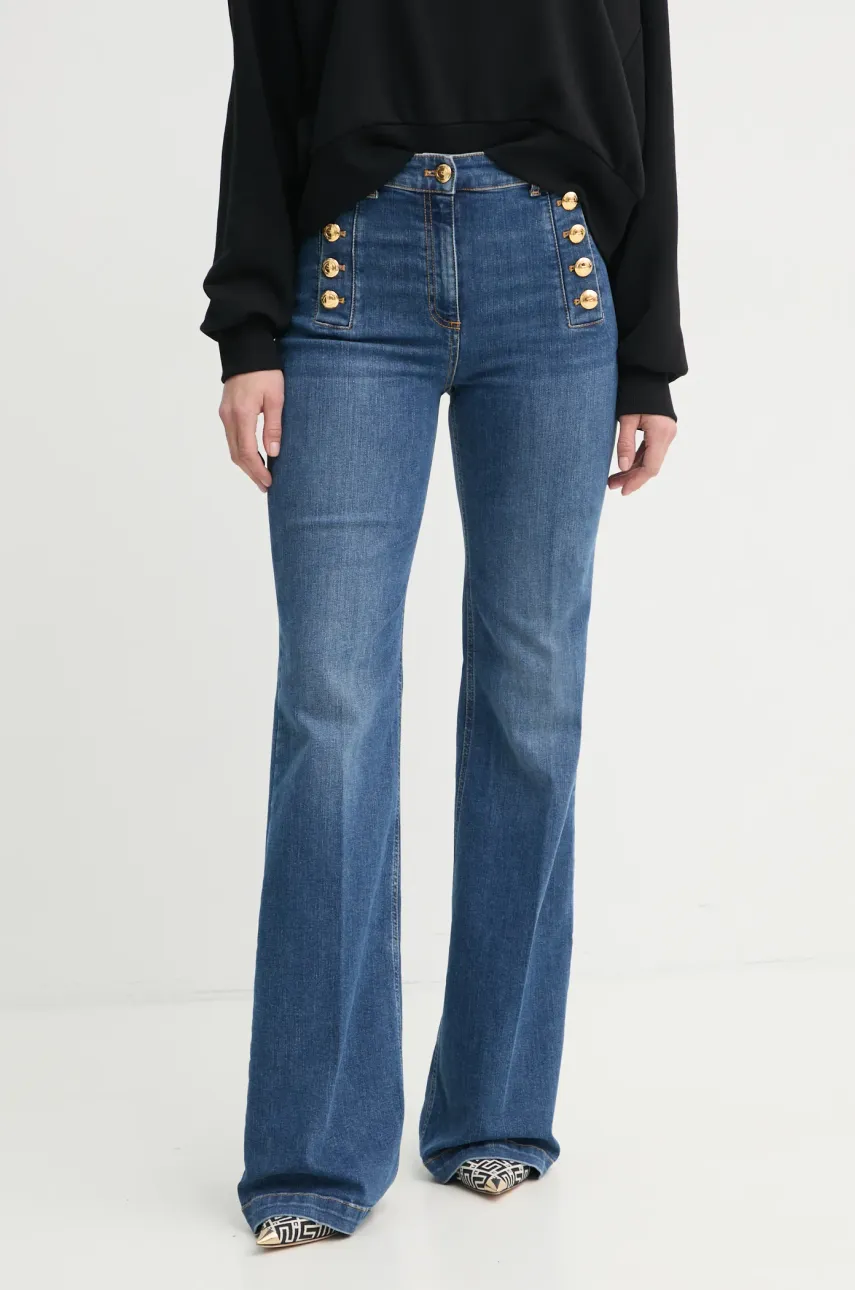 Džíny Elisabetta Franchi dámské, high waist, PJ83D51E2