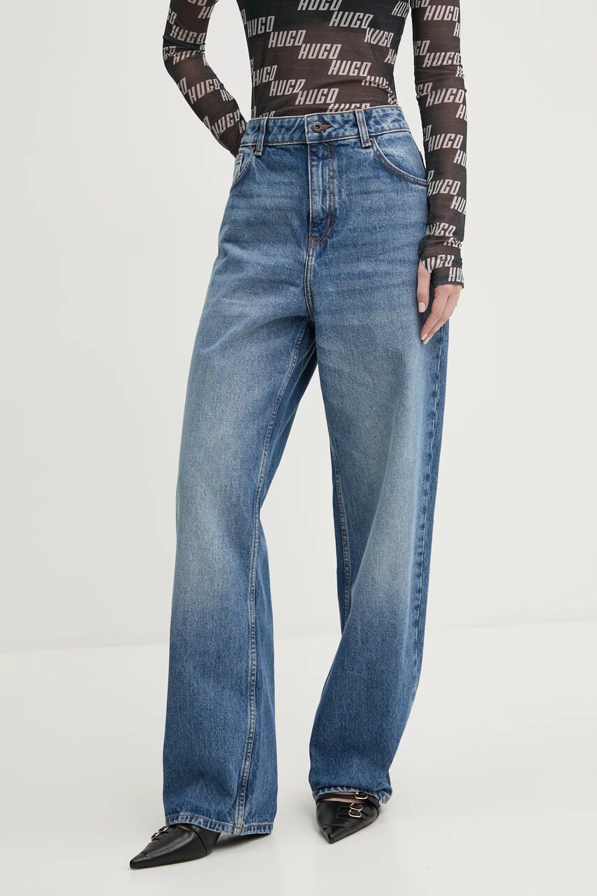 Hugo Blue jeansi femei high waist, 50533913