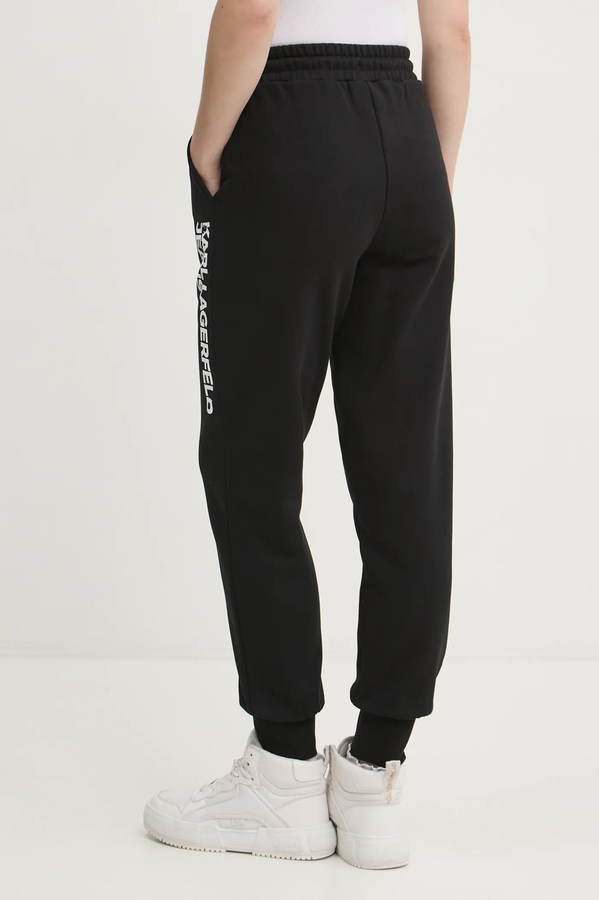 Παντελόνι φόρμας Karl Lagerfeld Jeans χρώμα: μαύρο, A1W10058 φωτογραφία