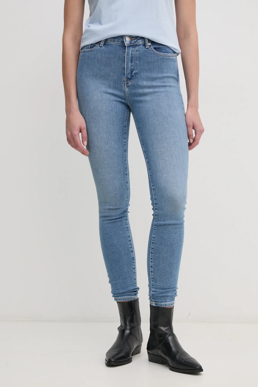 Levně Džíny Tommy Hilfiger dámské, modrá barva, WW0WW43716