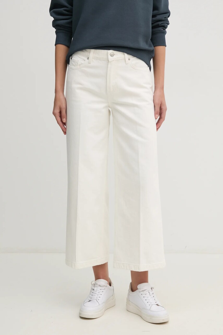 Levně Džíny Tommy Hilfiger dámské, béžová barva, WW0WW44330