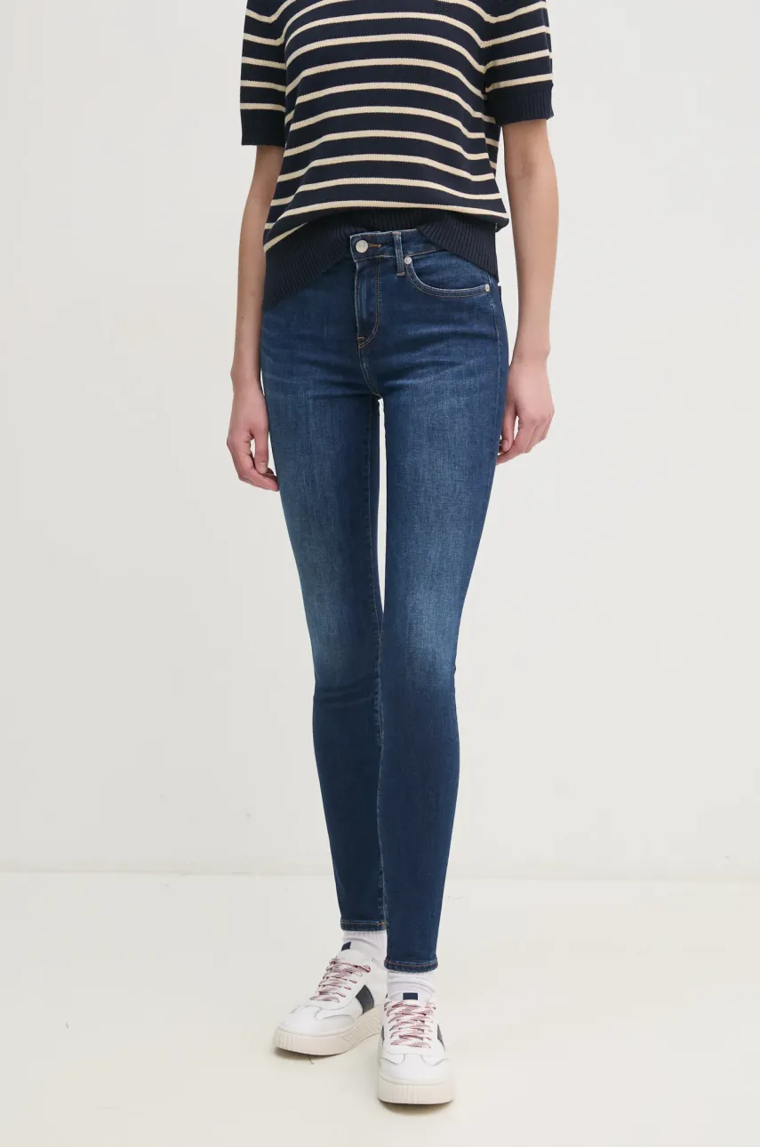 Džíny Tommy Hilfiger dámské, tmavomodrá barva, WW0WW45010