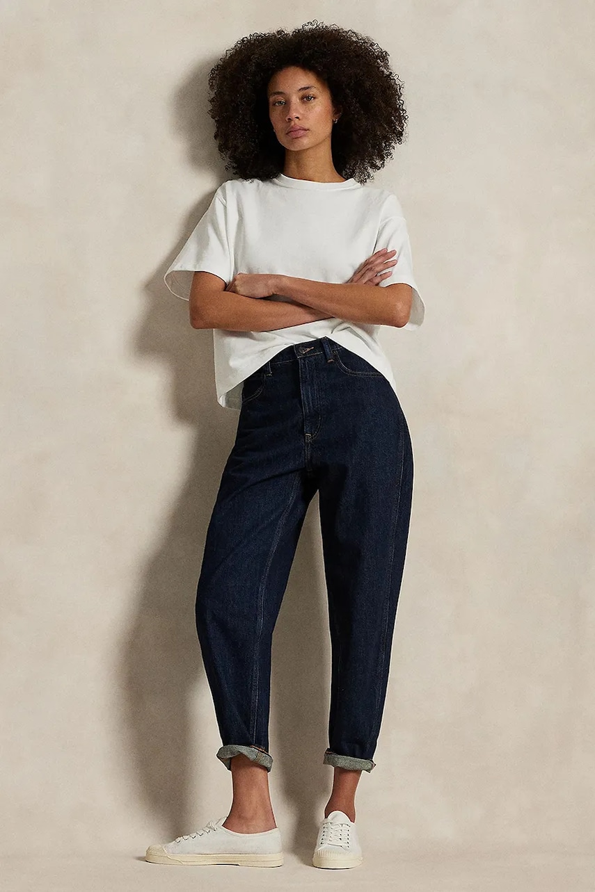 Levně Džíny Polo Ralph Lauren dámské, high waist, 211969400