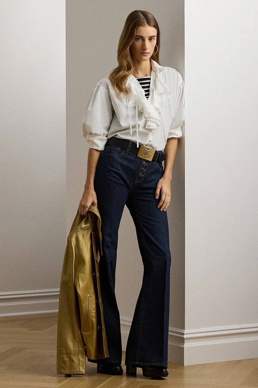 Levně Džíny Lauren Ralph Lauren dámské, high waist, 200957635
