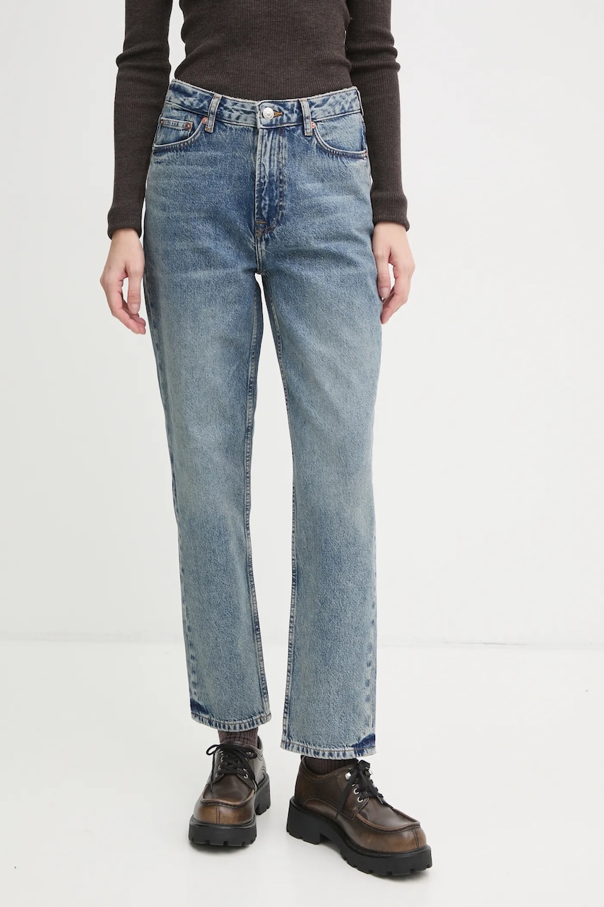 Samsoe Samsoe jeansi MARIANNE femei high waist, F22400107 Samsoe Samsoe jeansi MARIANNE femei high waist, F22400107