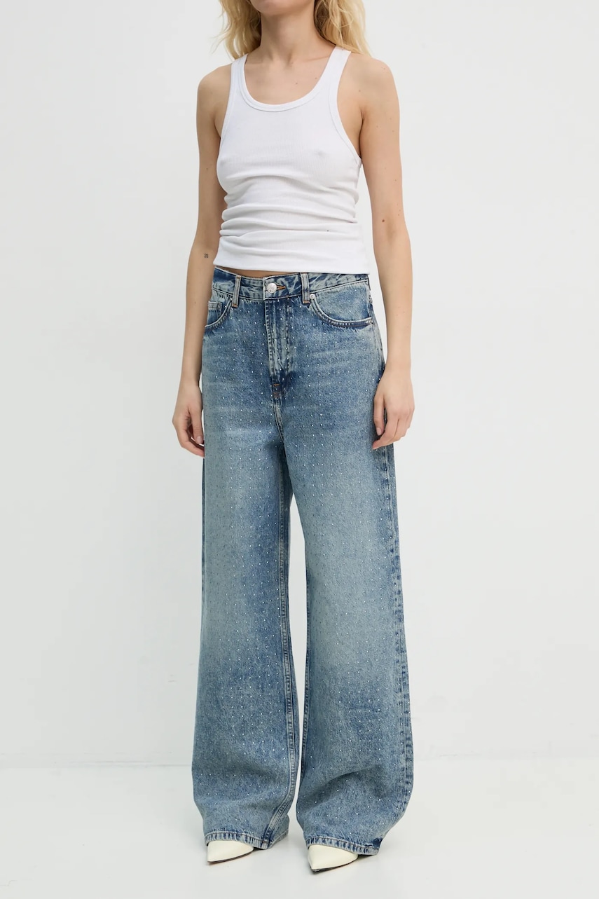 Samsoe Samsoe jeansi SHELLY femei high waist, F23100208 Samsoe Samsoe jeansi SHELLY femei high waist, F23100208