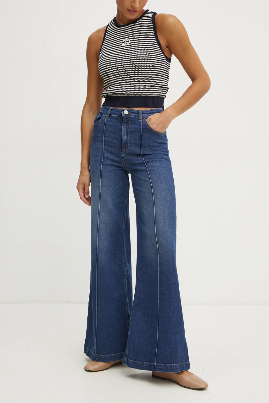 Levně Džíny Twinset dámské, high waist, 251TP2573